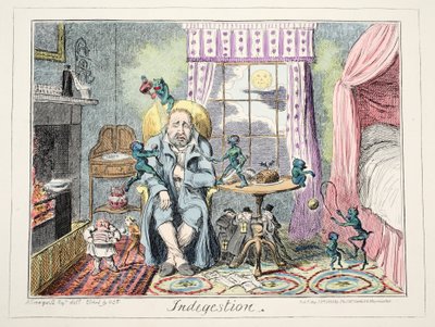 Indigestion, 1835 by George Cruikshank